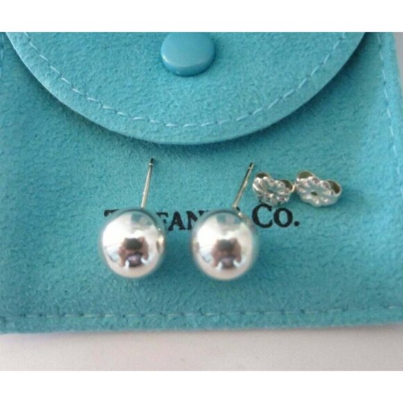 Tiffany HardWear Bead Ball Stud Earrings 8mm in Sterling Silver - Picture 1 of 4